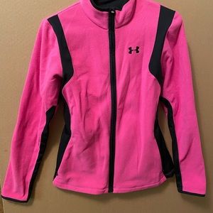 Under Armour Small Pink & Black Fleece Jacket